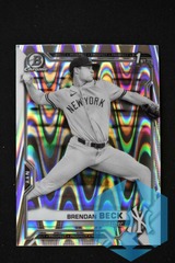 2021 1st Bowman Draft Chrome Black & White Ray Wave #BDC-118 Brendan Beck